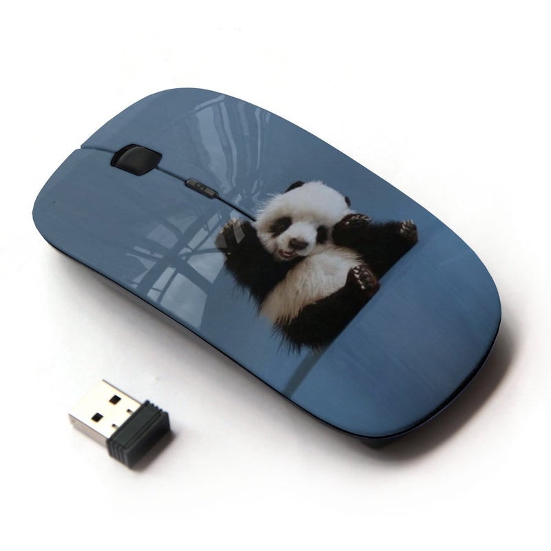 KOOLmouse [ Optical 2.4G Wireless Mouse [ Tiny Baby Panda Quote Blue China Animal ] - Image 1